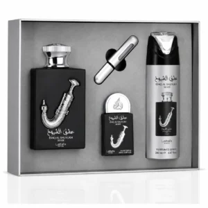 Lattafa Ishq Al Shuyukh Silver Set 3 Pzs